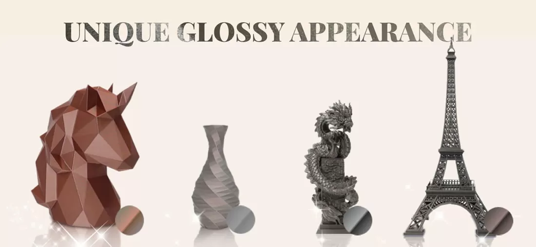 Unique glossy appearance